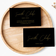 Script Gold manuscrit minimaliste noir