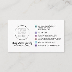 Carte De Visite Script Icônes de Médias Sociaux Générique