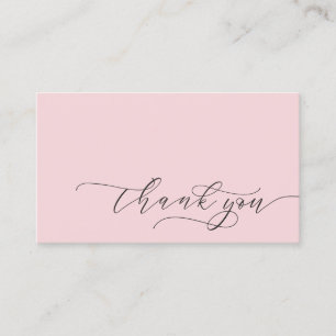 Carte De Visite Script Merci moderne petite marque Rose