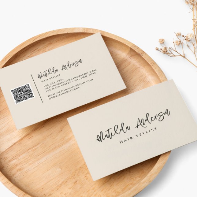 Carte De Visite Script minimal de création QR CODE (Créateur téléchargé)