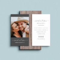 Script Moderne de typographie Photographe Charbon