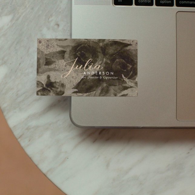 Carte De Visite Script Vintage or chic (Créateur téléchargé)