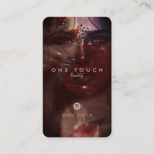 Carte De Visite Scripts de beauté portraits femme bohème unique