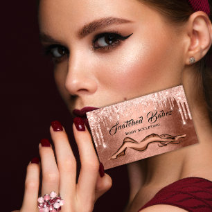 Carte De Visite Sculpture corporelle Beauté Logo Massage QE CODE 