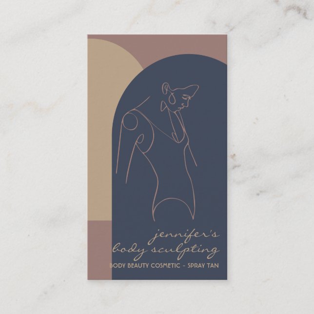 Carte De Visite Sculpture corporelle Contouring Spray Tan Salon Fe (Devant)