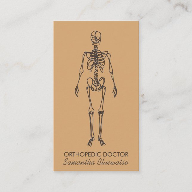 Carte De Visite Sculpture de médecin orthopédique de squelette d'o (Devant)