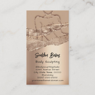 Carte De Visite Sculpture du corps Cosmétique Logo QR Code Profess