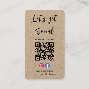 Carte De Visite Se Connecter Avec Nous Instagram Facebook Qr Code