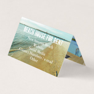 Carte De Visite Sea Coast Rental Property Standing Foled