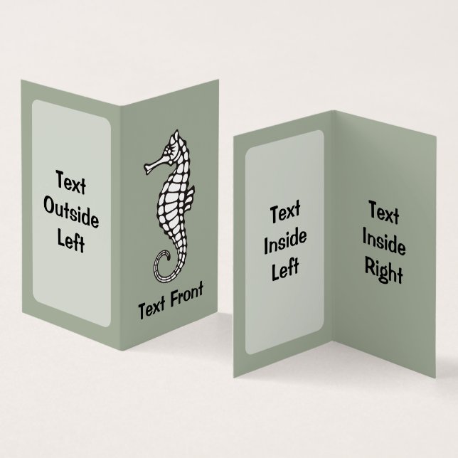 Carte De Visite Seahorse Black (Intérieur et extérieur)