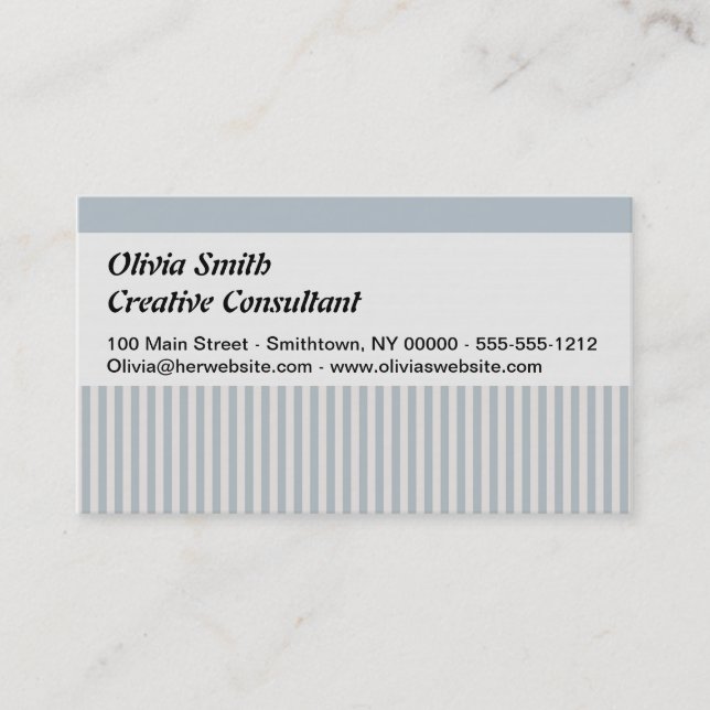 Carte De Visite Seahorse Bleu Classique Nautique Élégant (Devant)