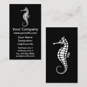 Carte De Visite Seahorse White
