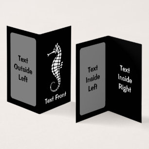 Carte De Visite Seahorse White