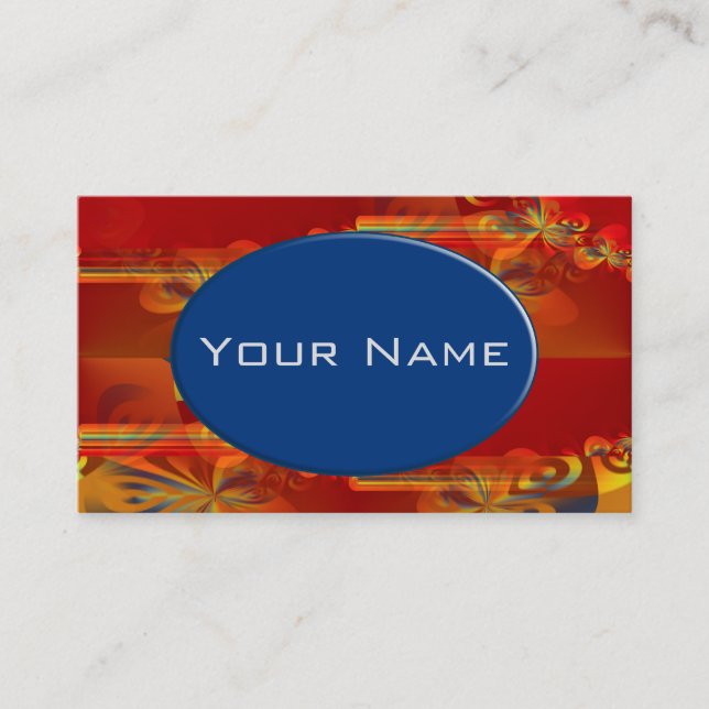 Carte De Visite Seamless Graphic Design - rouge orange I (Devant)