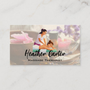 Carte De Visite Séance de thérapeute en massage Santé Pleine c