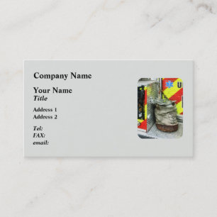Carte De Visite Seau sur camion de pompiers