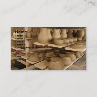 Carte De Visite Séchage de poterie