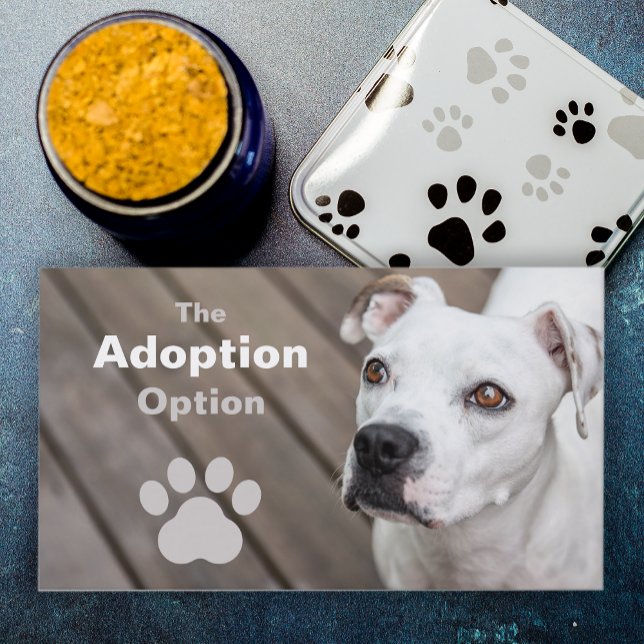 Carte De Visite Secourt de chien blanc pour animal de compagnie ou (A perfect business card for those in animal welfare care.)