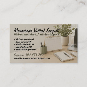 Carte De Visite Secrétaire assistant virtuel à distance