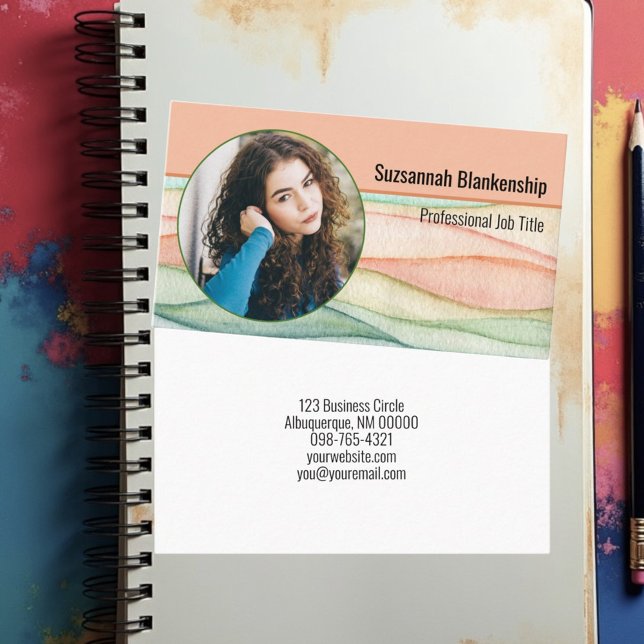 Carte De Visite Sécurité personnelle professionnelle photo ronde p (front and back business card template)