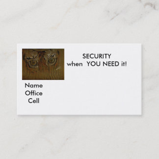 Carte De Visite SÉCURITÉ quand VOUS AVEZ BESOIN de lui ! ,