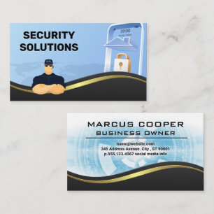 Carte De Visite Sécurité   Technologie de verrouillage téléphoniqu