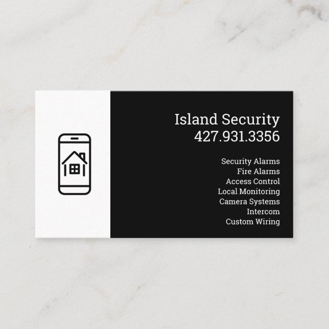 Carte De Visite Security Company Business Card (Devant)