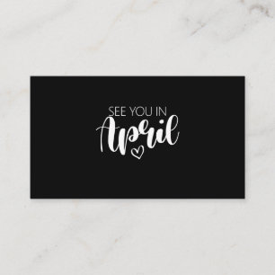 Carte De Visite See You In April Pregnancy Announcement