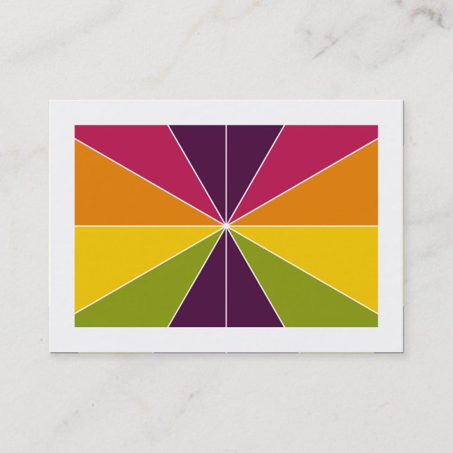 Carte De Visite Segments de couleur 02 (Bordé) (Devant)