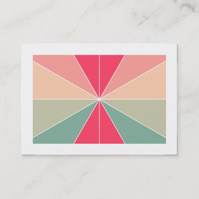Carte De Visite Segments de couleur 03 (bordés) (Devant)