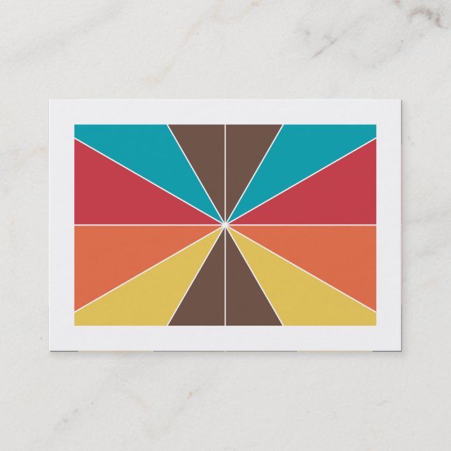 Carte De Visite Segments de couleur 05 (Bordé) (Devant)