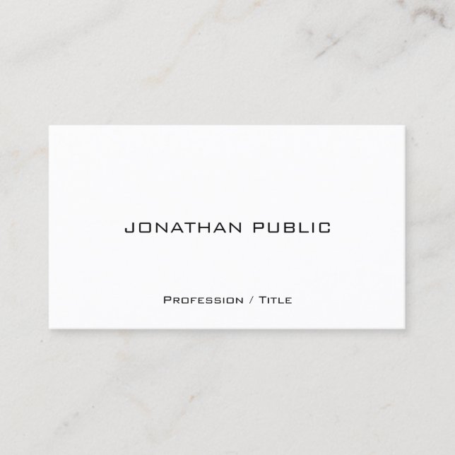 Carte De Visite Semi-brillant de Modèle minimal moderne (Devant)