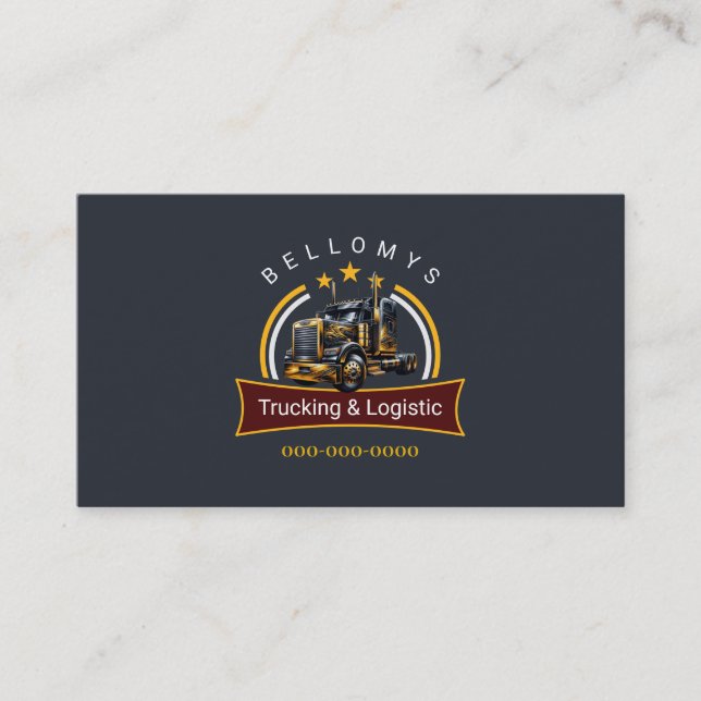 Carte De Visite Semi-camion (Devant)