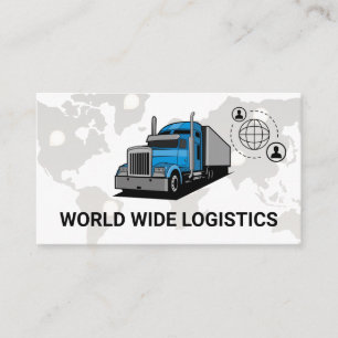 Carte De Visite Semi-camion   Réseau mondial de logistique