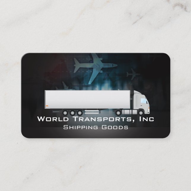 Carte De Visite Semi-remorque | Transport | Fret | Expédition (Devant)