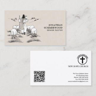 Carte De Visite Senior Pastor Business Card | Jesus the Shepherd