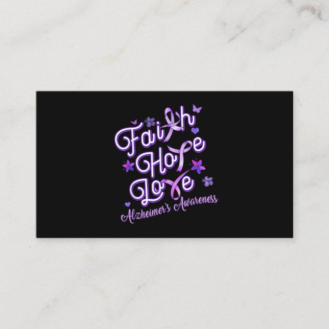 Carte De Visite Sensibilisation à la maladie d'Alzheimer Produits  (Devant)