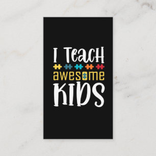 Carte De Visite Sensibilisation sur l'autisme de casse-tête des e