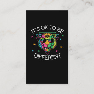 Carte De Visite sensibilisation sur l'autisme Garçons Filles Tigre