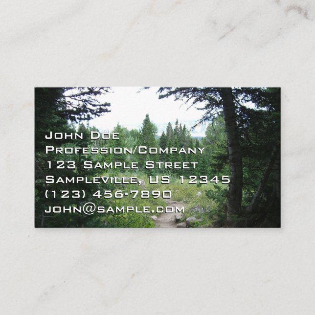 Carte De Visite Sentier Grand Teton (Devant)