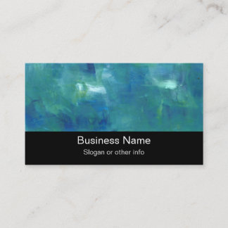 Carte De Visite Sentiment Vert Bleu Abstrait.