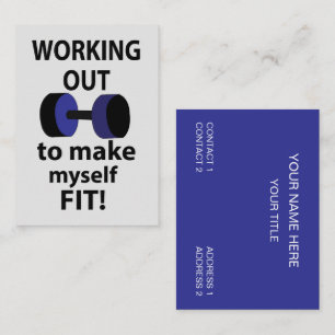 Carte De Visite S'entraîner Musculation Poids S'entraîner