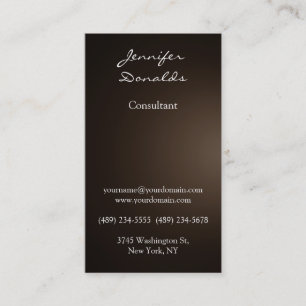 Carte De Visite Sépia moderne Brown couleur écriture manuscrite Pl