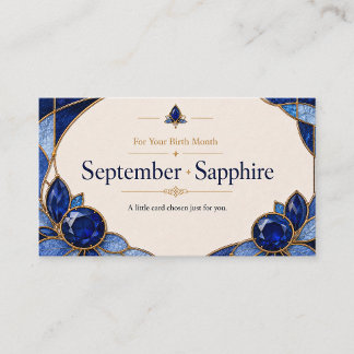 Carte De Visite September Sapphire Birthstone Shop Card