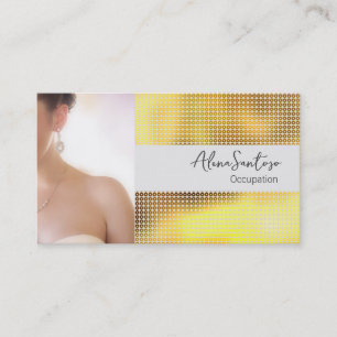 Carte De Visite Séquin d'or maquiller l'artiste