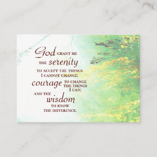 Carte De Visite Serenity Prayer