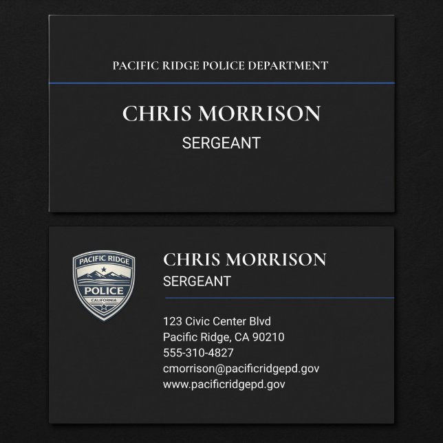 Carte De Visite Sergent agent de police (Créateur téléchargé)