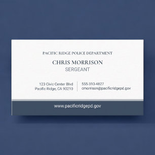 Carte De Visite Sergent de police professionnel