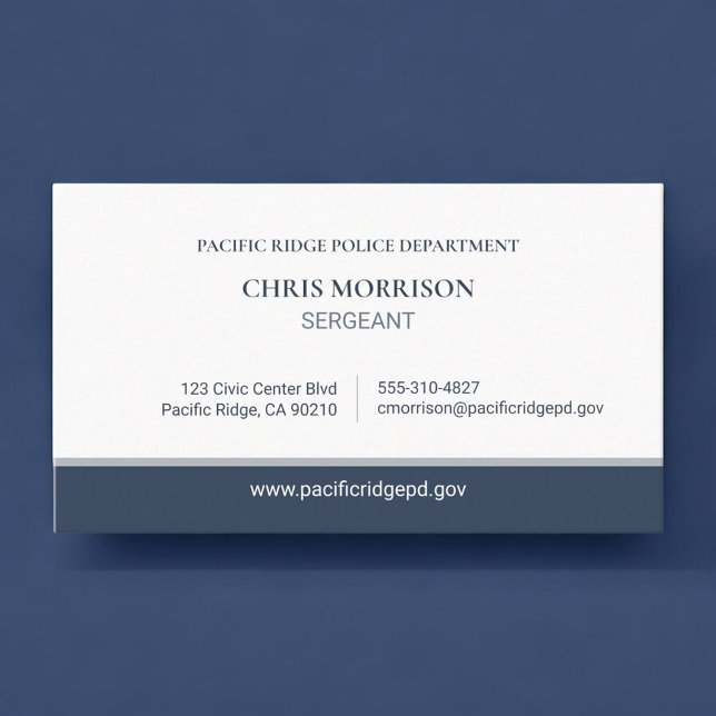 Carte De Visite Sergent de police professionnel (Créateur téléchargé)