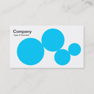 Carte De Visite Série Cercle - Bleu ciel sur blanc